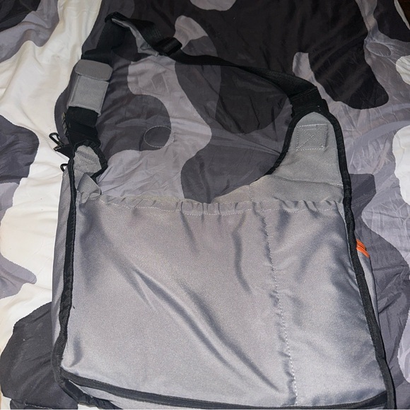 Diaper Dude Messenger Dad Cross Body Diaper Bag Gray Orange unisex men’s - Picture 6 of 6